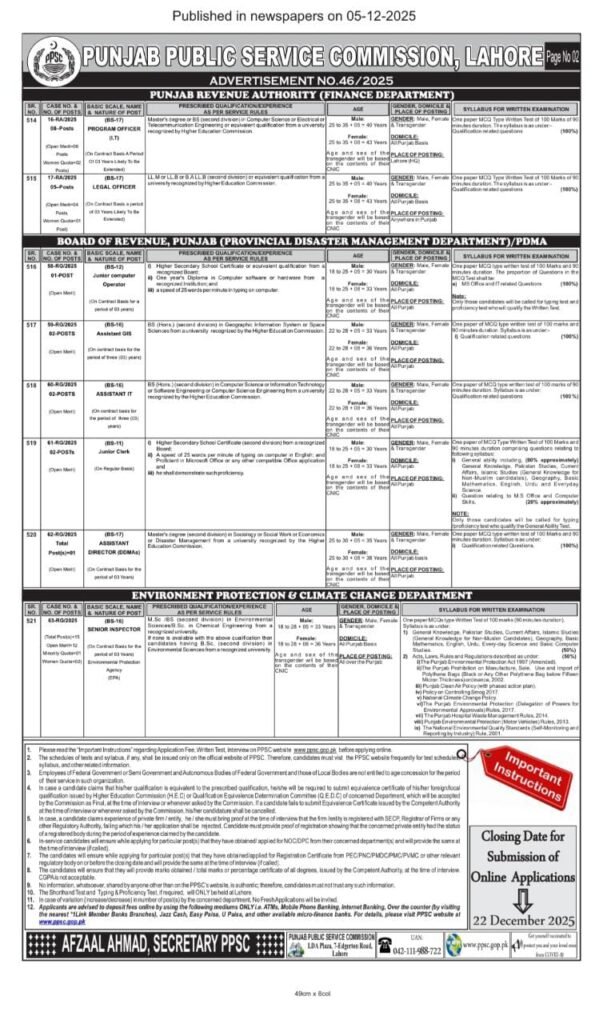 PPSC New Jobs 2025: Top 10 Exciting Career Opportunities in Punjab Public Service Commission